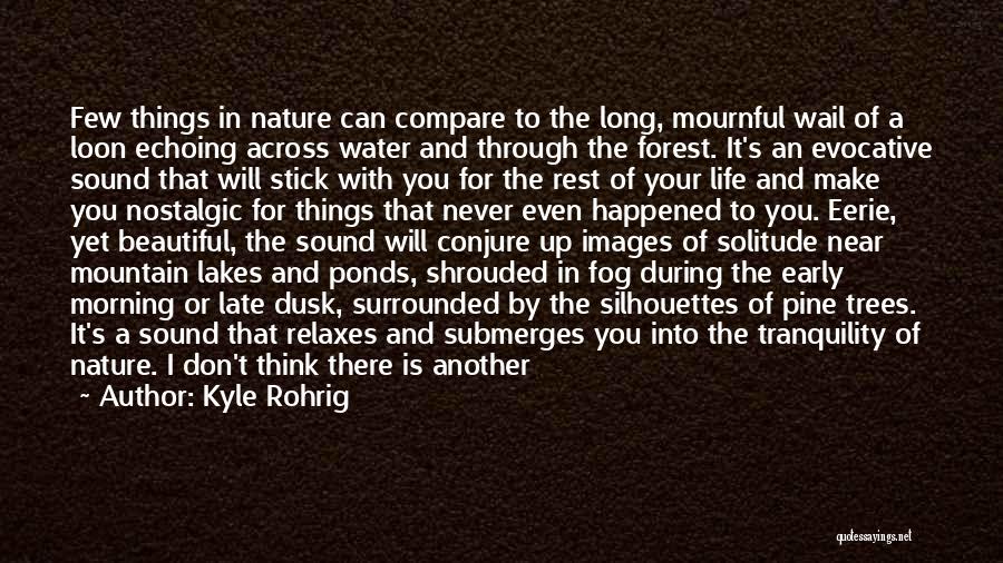 Kyle Rohrig Quotes: Few Things In Nature Can Compare To The Long, Mournful Wail Of A Loon Echoing Across Water And Through The