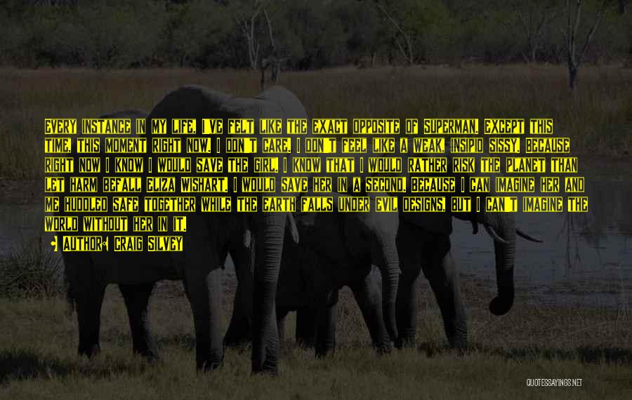 Craig Silvey Quotes: Every Instance In My Life, I've Felt Like The Exact Opposite Of Superman. Except This Time, This Moment Right Now.
