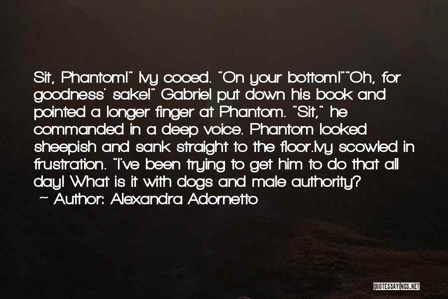 Alexandra Adornetto Quotes: Sit, Phantom! Ivy Cooed. On Your Bottom!oh, For Goodness' Sake! Gabriel Put Down His Book And Pointed A Longer Finger