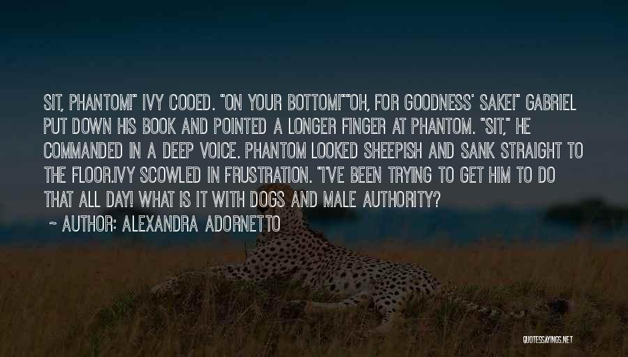 Alexandra Adornetto Quotes: Sit, Phantom! Ivy Cooed. On Your Bottom!oh, For Goodness' Sake! Gabriel Put Down His Book And Pointed A Longer Finger