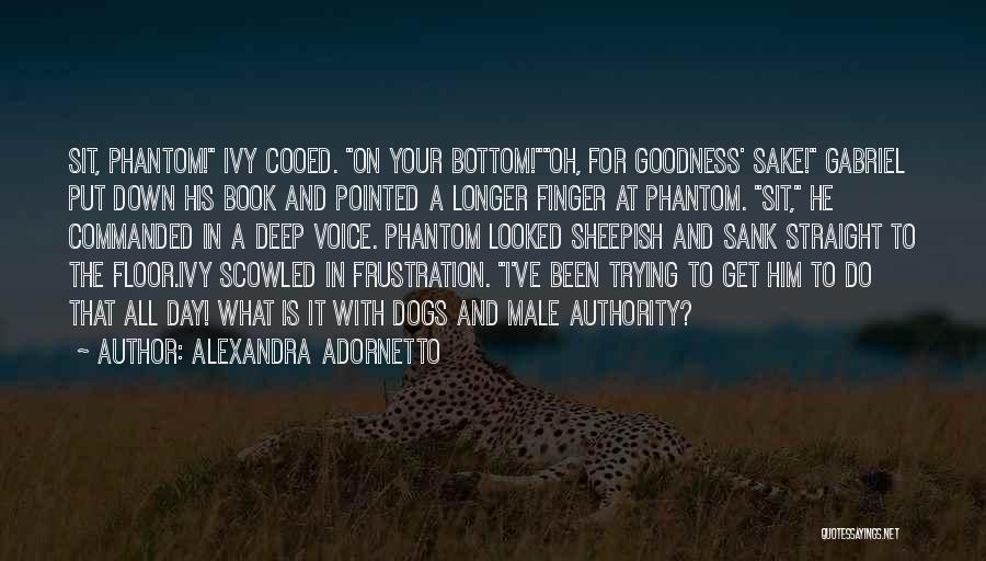 Alexandra Adornetto Quotes: Sit, Phantom! Ivy Cooed. On Your Bottom!oh, For Goodness' Sake! Gabriel Put Down His Book And Pointed A Longer Finger