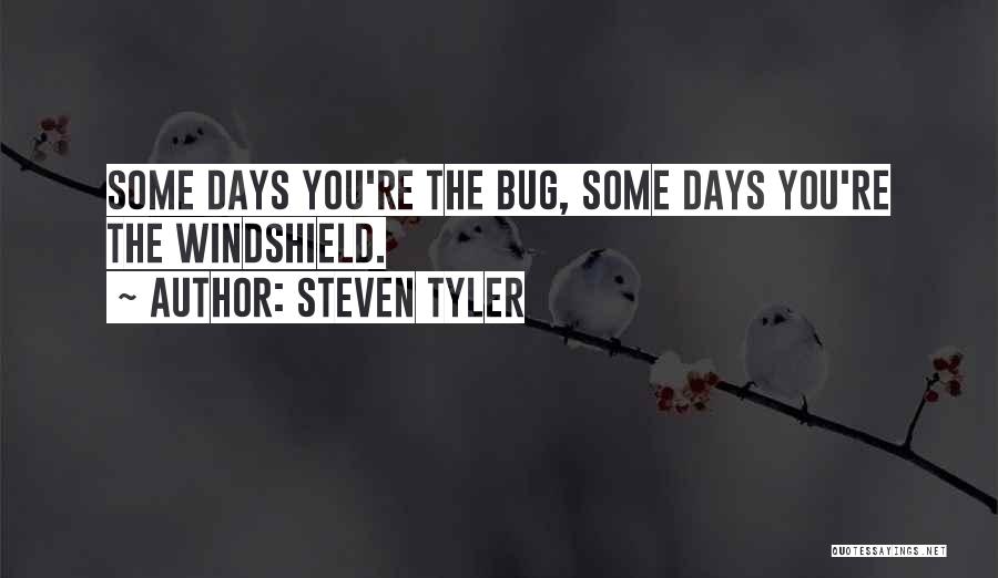 Steven Tyler Quotes: Some Days You're The Bug, Some Days You're The Windshield.
