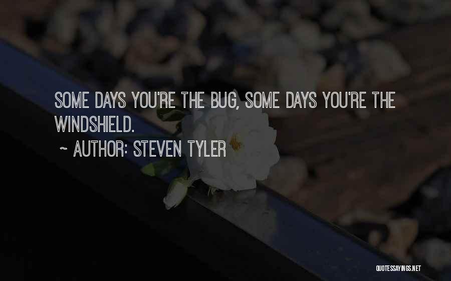 Steven Tyler Quotes: Some Days You're The Bug, Some Days You're The Windshield.