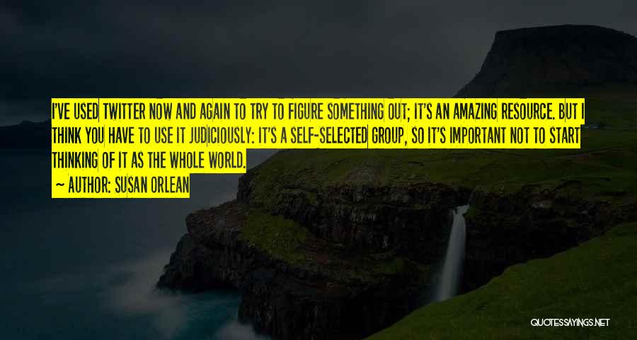 Susan Orlean Quotes: I've Used Twitter Now And Again To Try To Figure Something Out; It's An Amazing Resource. But I Think You