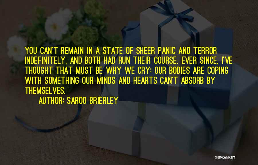 Saroo Brierley Quotes: You Can't Remain In A State Of Sheer Panic And Terror Indefinitely, And Both Had Run Their Course. Ever Since,