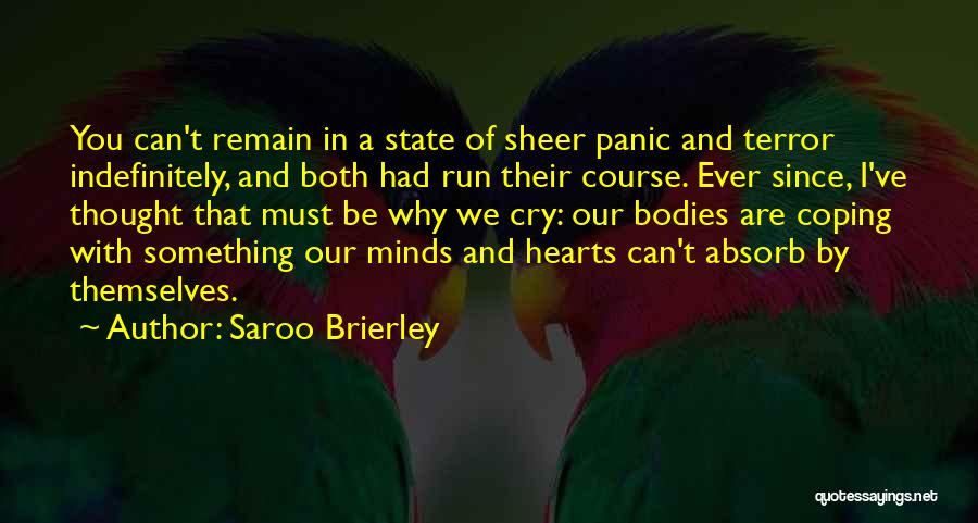 Saroo Brierley Quotes: You Can't Remain In A State Of Sheer Panic And Terror Indefinitely, And Both Had Run Their Course. Ever Since,