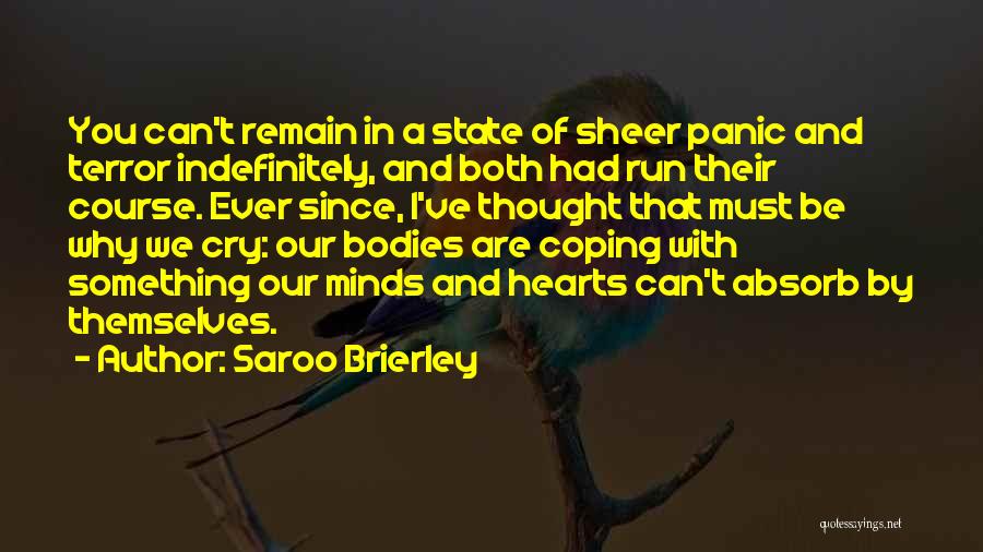 Saroo Brierley Quotes: You Can't Remain In A State Of Sheer Panic And Terror Indefinitely, And Both Had Run Their Course. Ever Since,