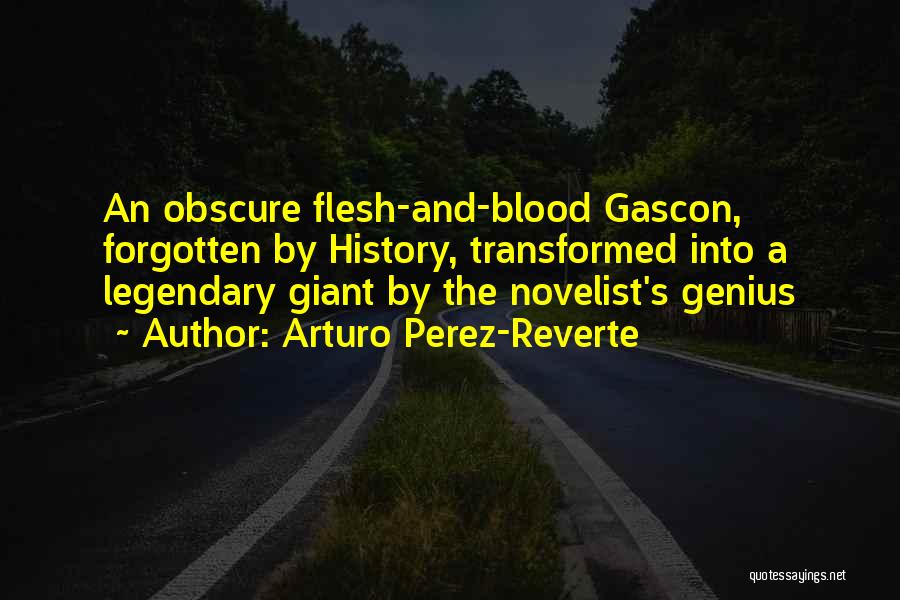 Arturo Perez-Reverte Quotes: An Obscure Flesh-and-blood Gascon, Forgotten By History, Transformed Into A Legendary Giant By The Novelist's Genius