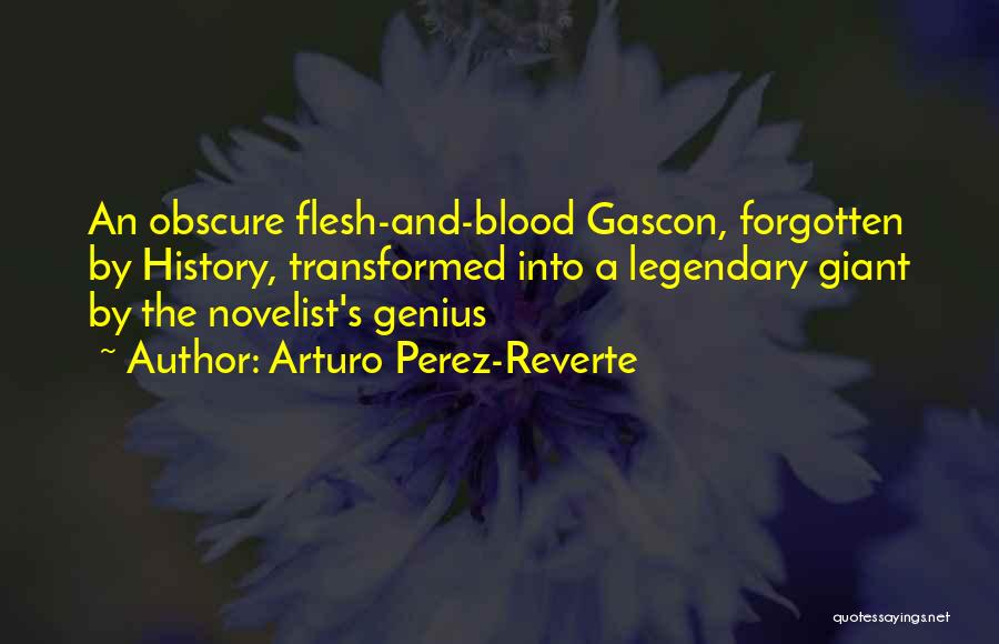 Arturo Perez-Reverte Quotes: An Obscure Flesh-and-blood Gascon, Forgotten By History, Transformed Into A Legendary Giant By The Novelist's Genius