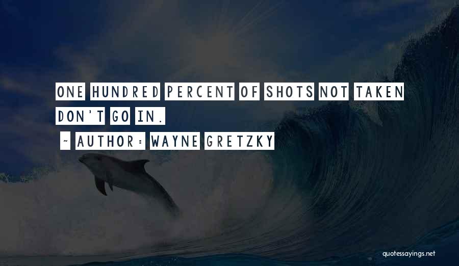 Wayne Gretzky Quotes: One Hundred Percent Of Shots Not Taken Don't Go In.