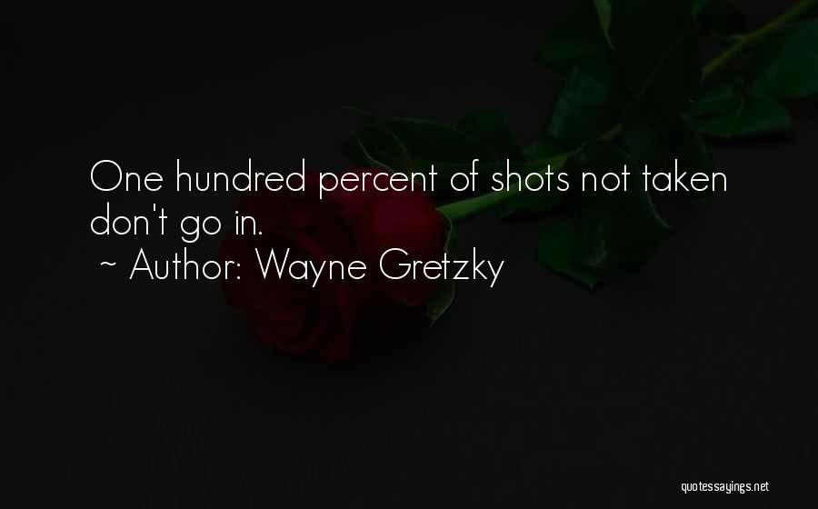 Wayne Gretzky Quotes: One Hundred Percent Of Shots Not Taken Don't Go In.
