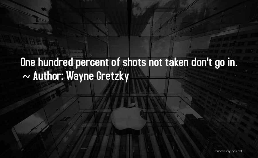 Wayne Gretzky Quotes: One Hundred Percent Of Shots Not Taken Don't Go In.