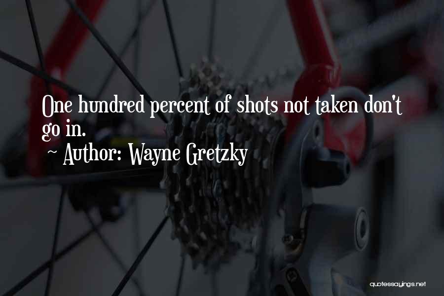 Wayne Gretzky Quotes: One Hundred Percent Of Shots Not Taken Don't Go In.