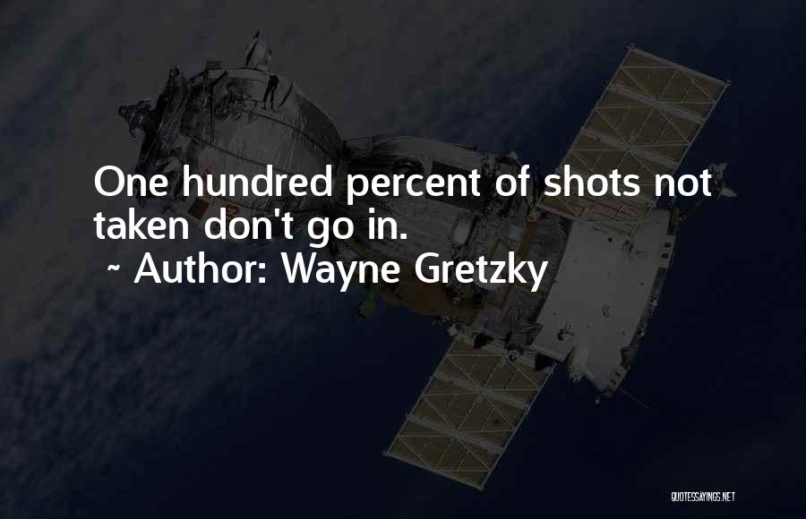 Wayne Gretzky Quotes: One Hundred Percent Of Shots Not Taken Don't Go In.