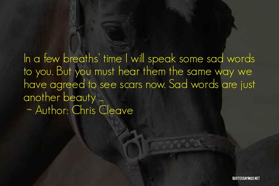 Chris Cleave Quotes: In A Few Breaths' Time I Will Speak Some Sad Words To You. But You Must Hear Them The Same