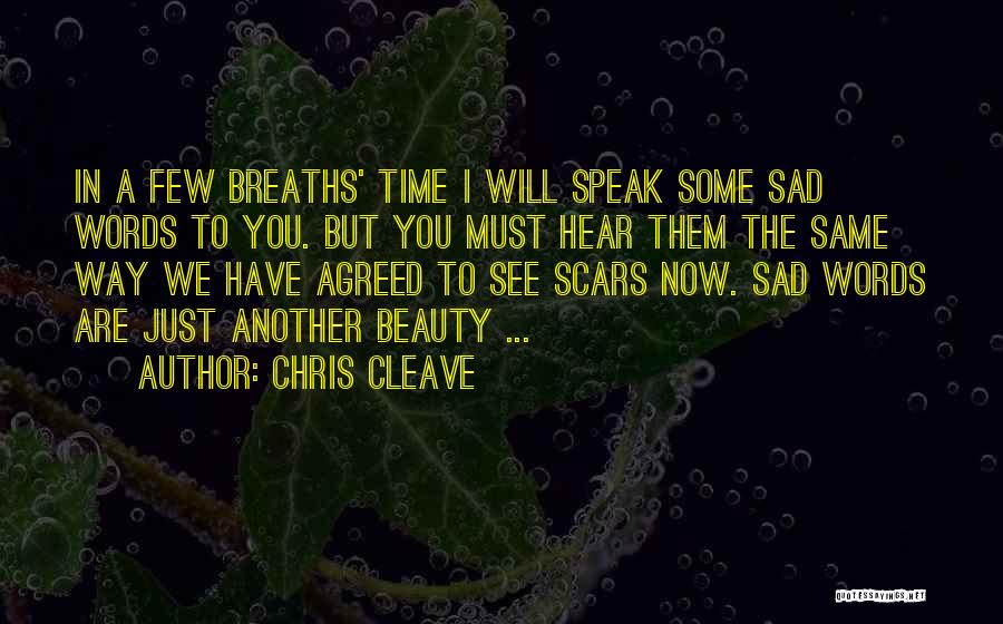 Chris Cleave Quotes: In A Few Breaths' Time I Will Speak Some Sad Words To You. But You Must Hear Them The Same