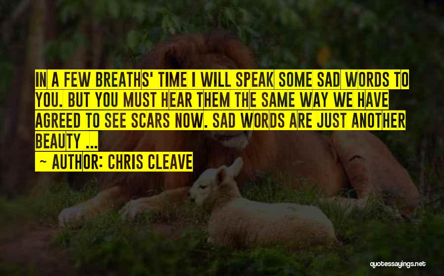 Chris Cleave Quotes: In A Few Breaths' Time I Will Speak Some Sad Words To You. But You Must Hear Them The Same