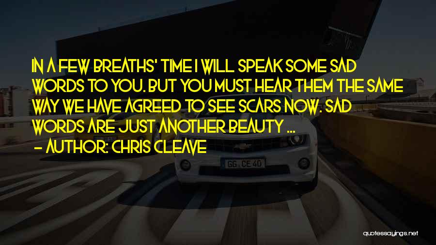 Chris Cleave Quotes: In A Few Breaths' Time I Will Speak Some Sad Words To You. But You Must Hear Them The Same