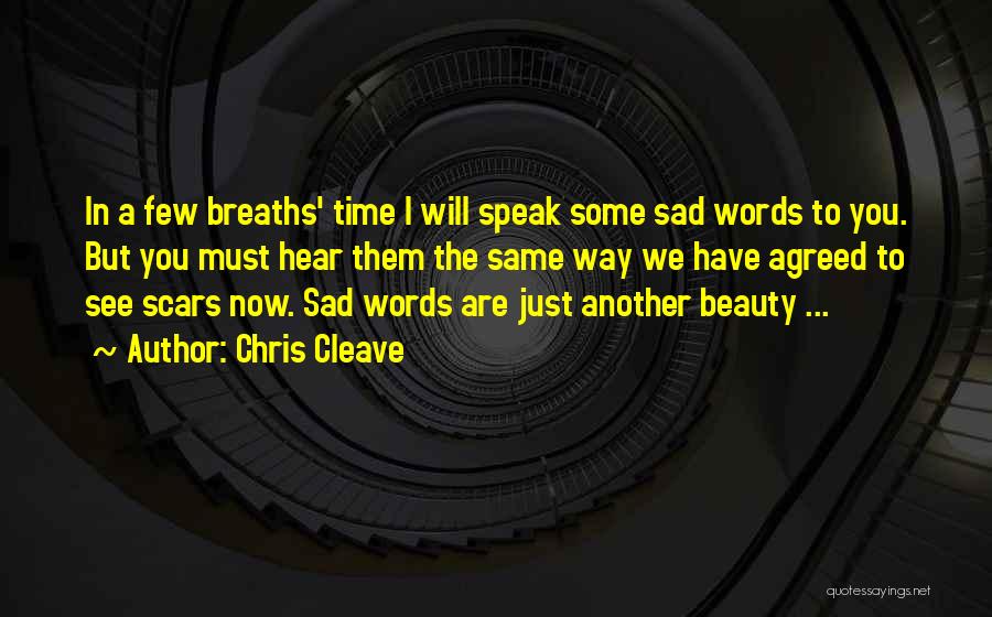 Chris Cleave Quotes: In A Few Breaths' Time I Will Speak Some Sad Words To You. But You Must Hear Them The Same