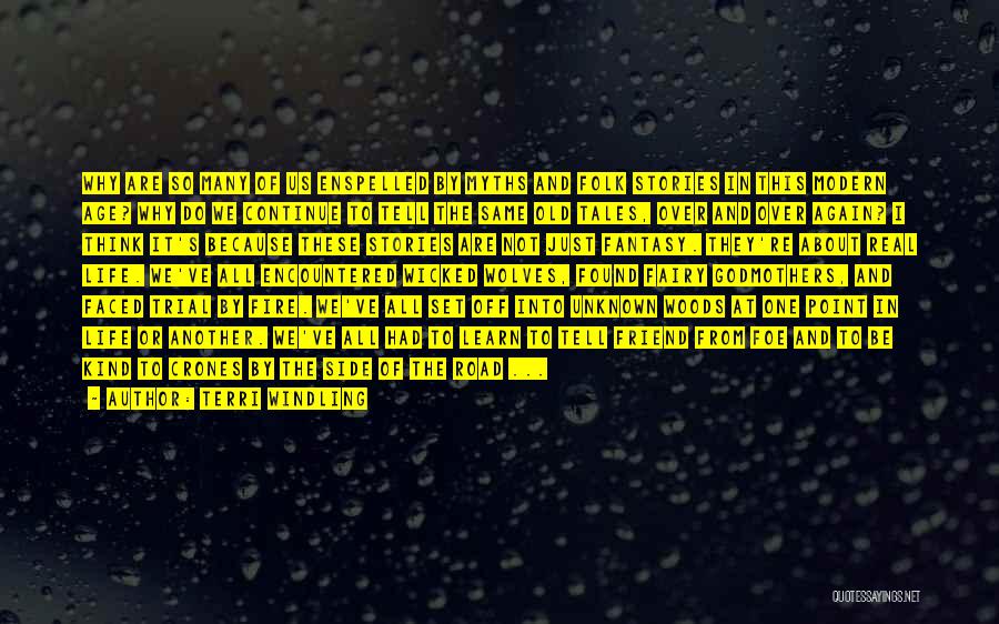 Terri Windling Quotes: Why Are So Many Of Us Enspelled By Myths And Folk Stories In This Modern Age? Why Do We Continue
