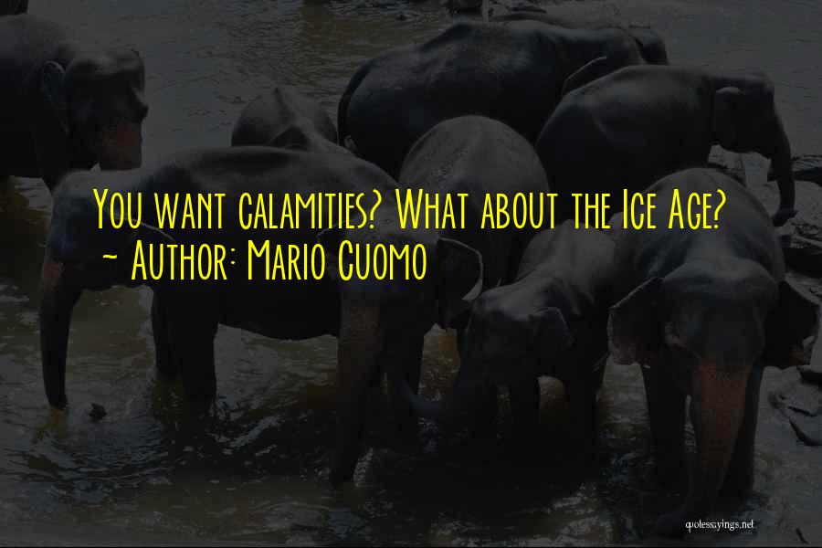 Mario Cuomo Quotes: You Want Calamities? What About The Ice Age?