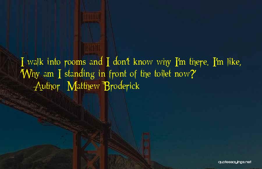 Matthew Broderick Quotes: I Walk Into Rooms And I Don't Know Why I'm There. I'm Like, 'why Am I Standing In Front Of