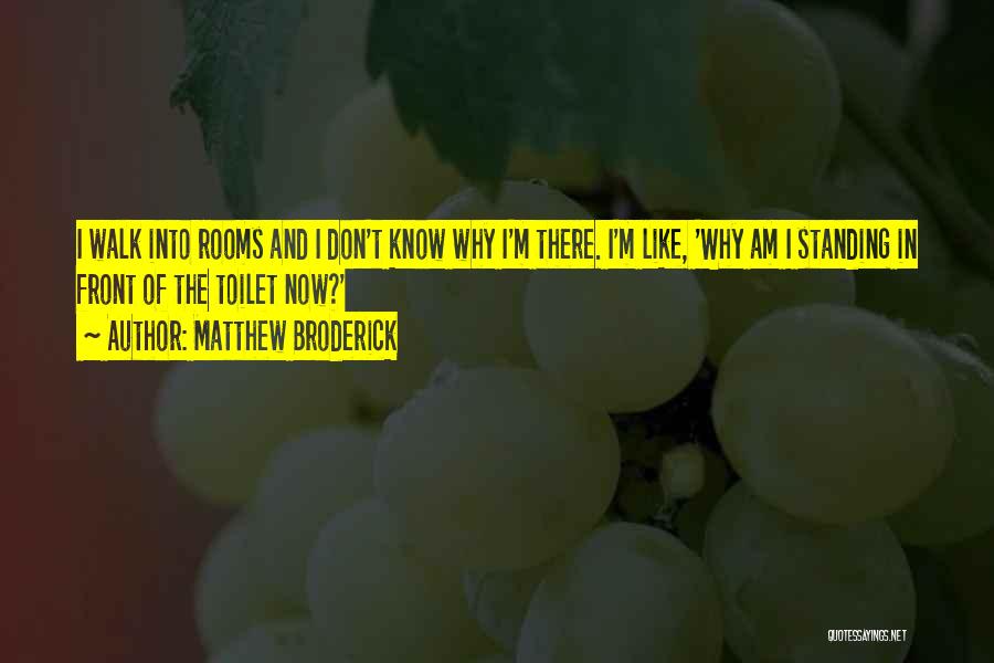 Matthew Broderick Quotes: I Walk Into Rooms And I Don't Know Why I'm There. I'm Like, 'why Am I Standing In Front Of