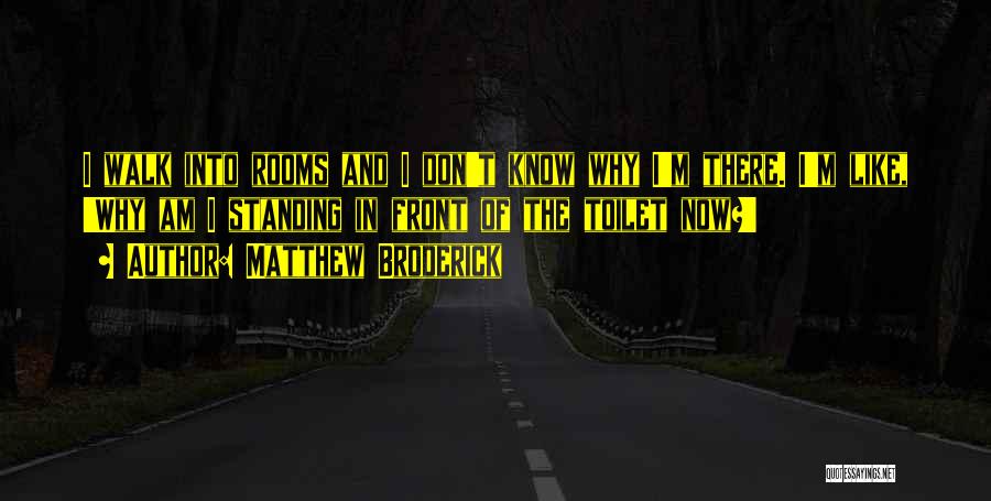 Matthew Broderick Quotes: I Walk Into Rooms And I Don't Know Why I'm There. I'm Like, 'why Am I Standing In Front Of