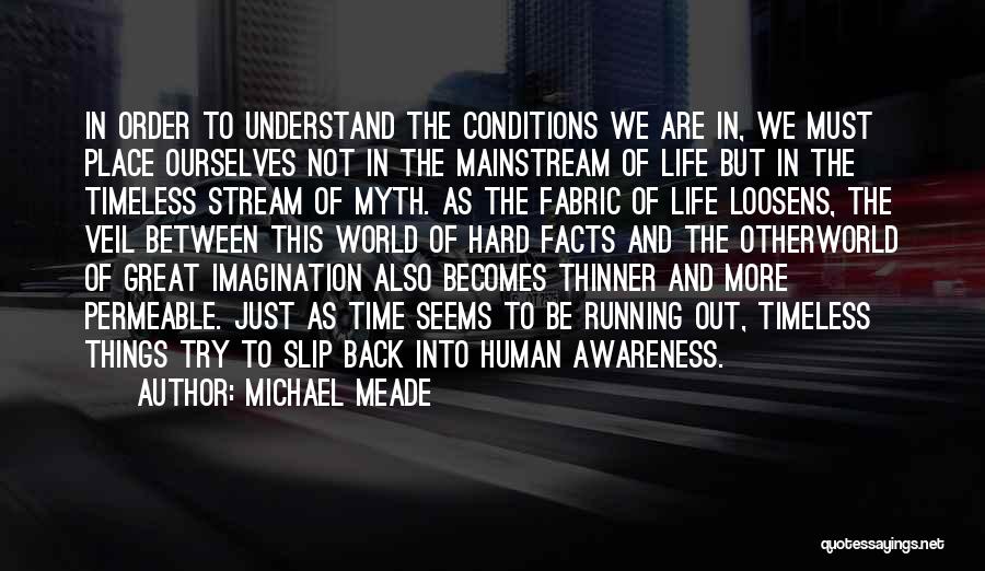 Michael Meade Quotes: In Order To Understand The Conditions We Are In, We Must Place Ourselves Not In The Mainstream Of Life But