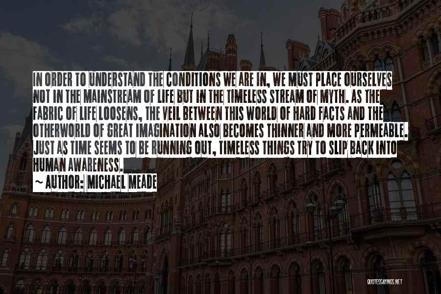 Michael Meade Quotes: In Order To Understand The Conditions We Are In, We Must Place Ourselves Not In The Mainstream Of Life But