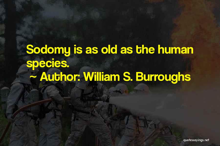 William S. Burroughs Quotes: Sodomy Is As Old As The Human Species.