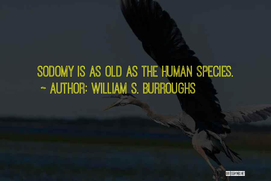 William S. Burroughs Quotes: Sodomy Is As Old As The Human Species.