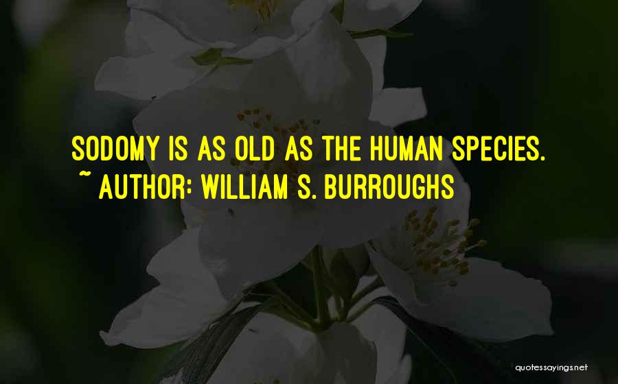 William S. Burroughs Quotes: Sodomy Is As Old As The Human Species.