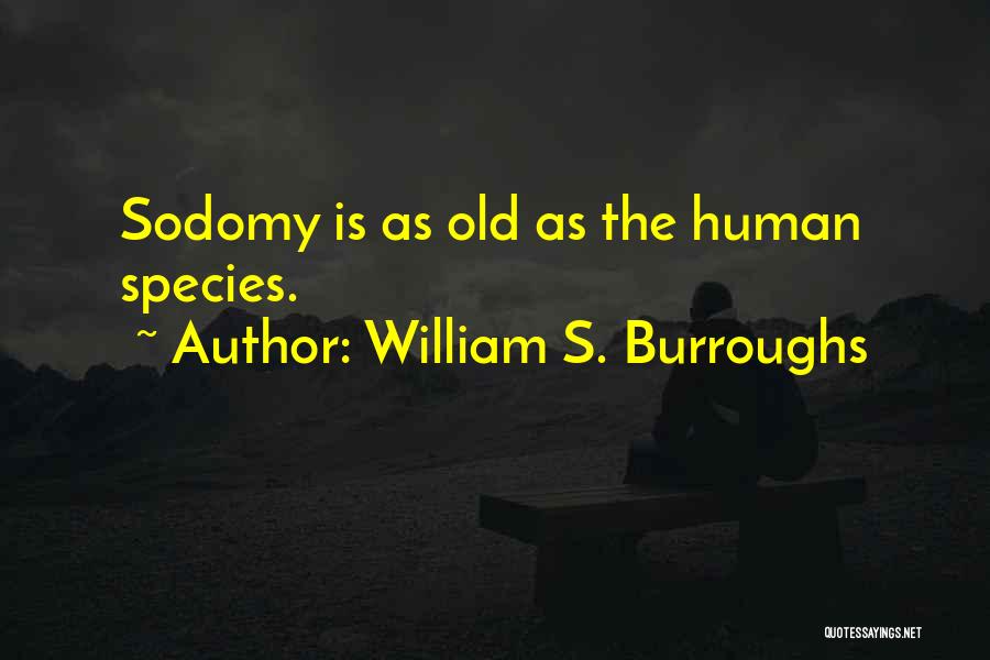 William S. Burroughs Quotes: Sodomy Is As Old As The Human Species.