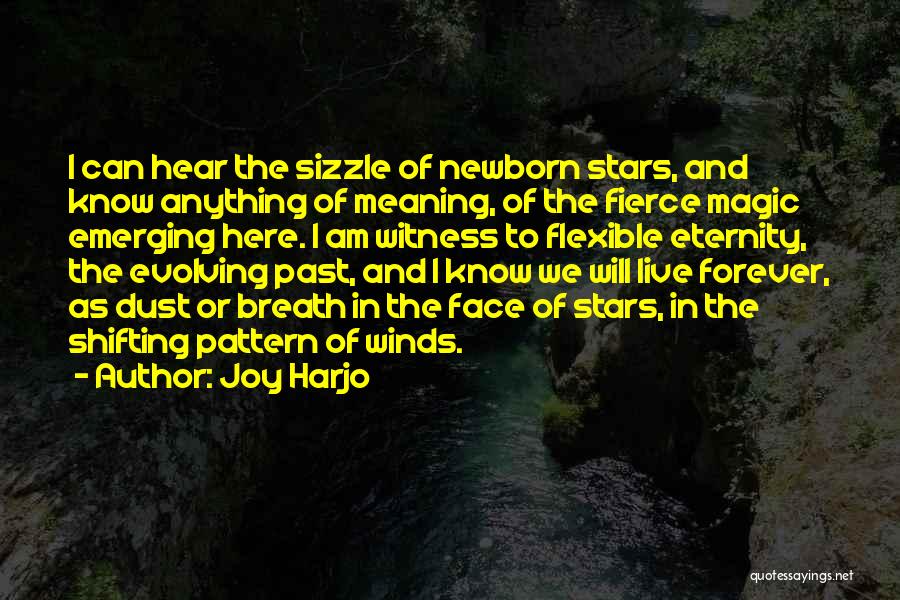 Joy Harjo Quotes: I Can Hear The Sizzle Of Newborn Stars, And Know Anything Of Meaning, Of The Fierce Magic Emerging Here. I