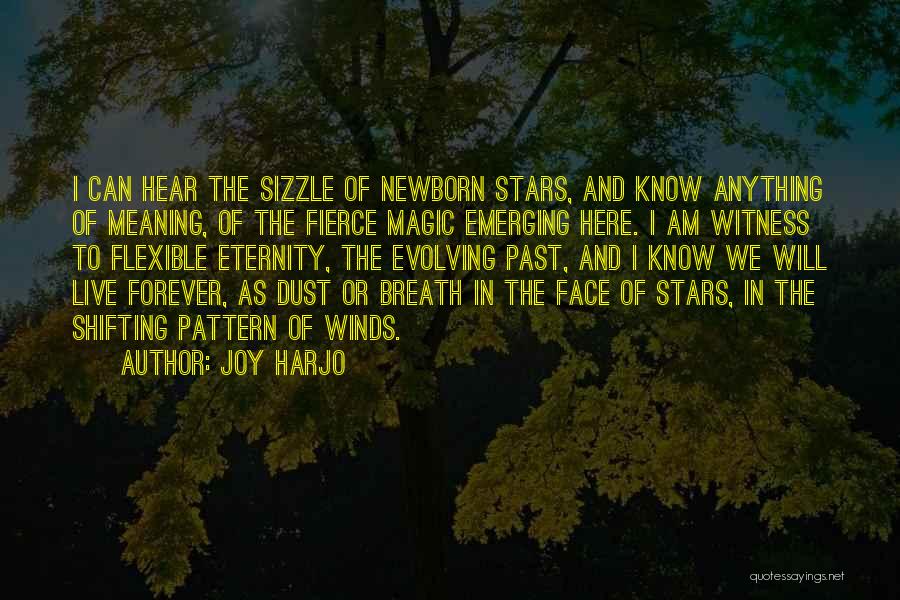Joy Harjo Quotes: I Can Hear The Sizzle Of Newborn Stars, And Know Anything Of Meaning, Of The Fierce Magic Emerging Here. I