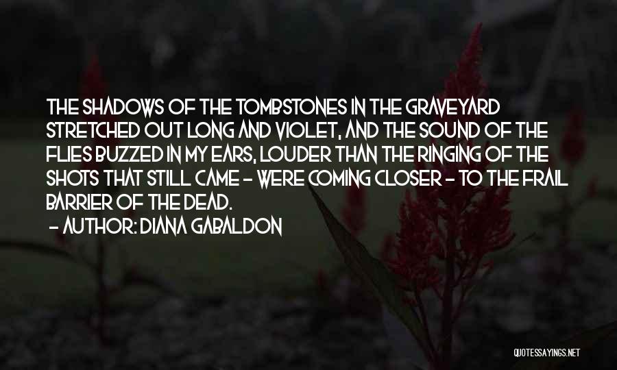 Diana Gabaldon Quotes: The Shadows Of The Tombstones In The Graveyard Stretched Out Long And Violet, And The Sound Of The Flies Buzzed