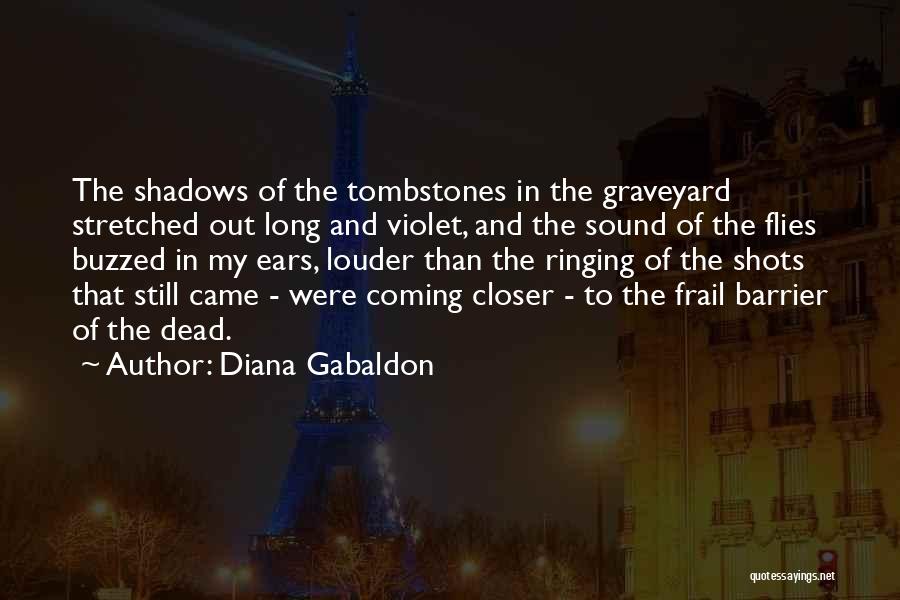 Diana Gabaldon Quotes: The Shadows Of The Tombstones In The Graveyard Stretched Out Long And Violet, And The Sound Of The Flies Buzzed