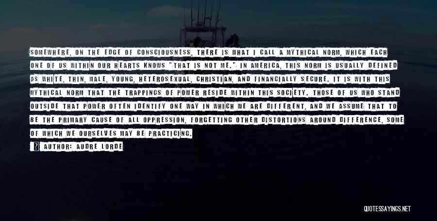 Audre Lorde Quotes: Somewhere, On The Edge Of Consciousness, There Is What I Call A Mythical Norm, Which Each One Of Us Within