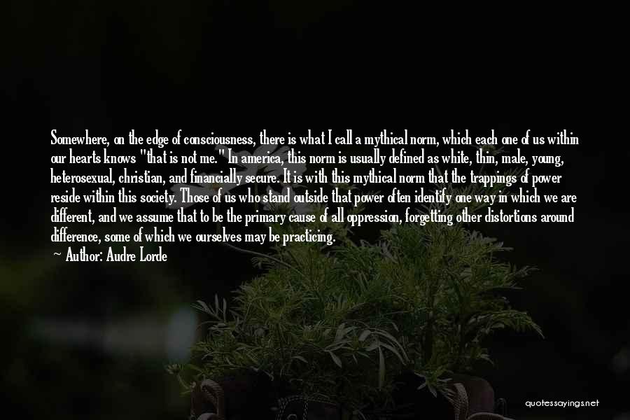 Audre Lorde Quotes: Somewhere, On The Edge Of Consciousness, There Is What I Call A Mythical Norm, Which Each One Of Us Within