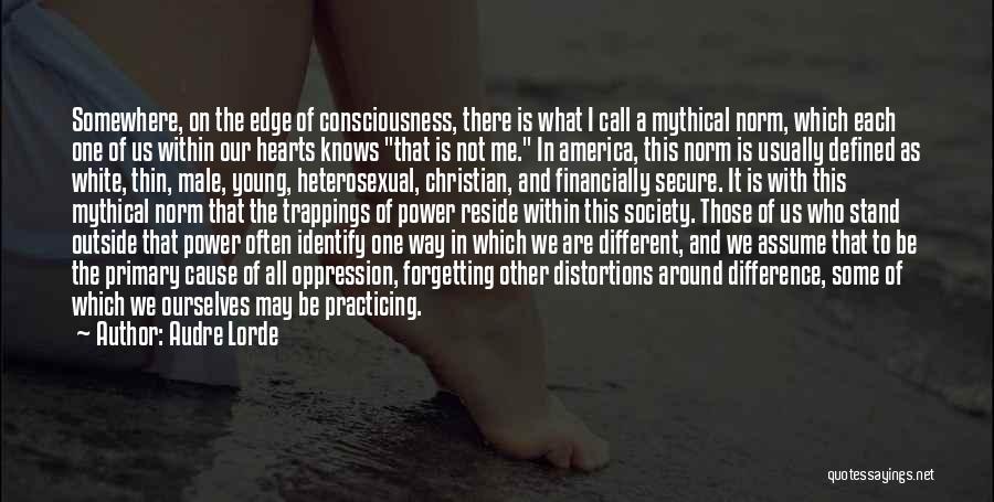 Audre Lorde Quotes: Somewhere, On The Edge Of Consciousness, There Is What I Call A Mythical Norm, Which Each One Of Us Within