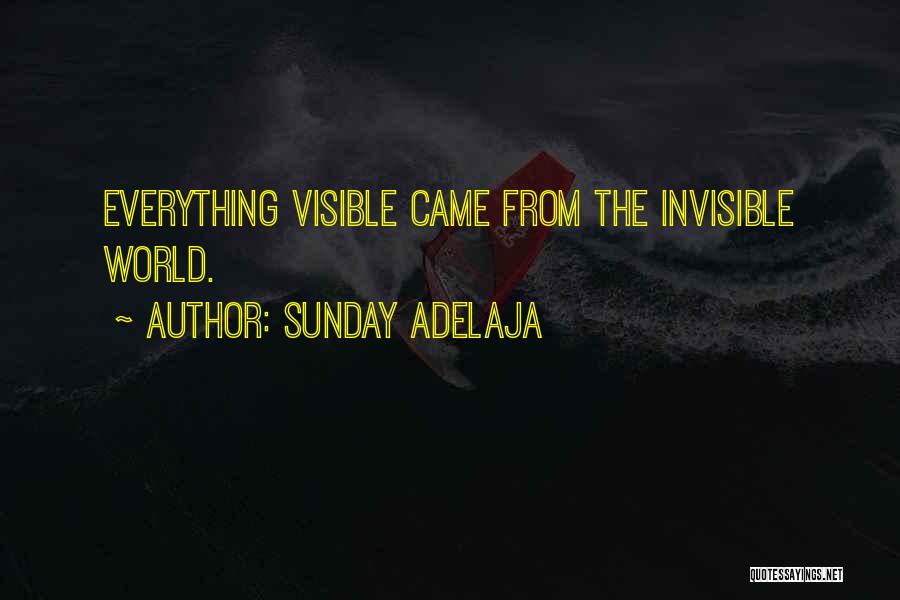 Sunday Adelaja Quotes: Everything Visible Came From The Invisible World.