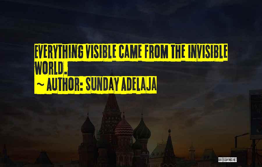 Sunday Adelaja Quotes: Everything Visible Came From The Invisible World.
