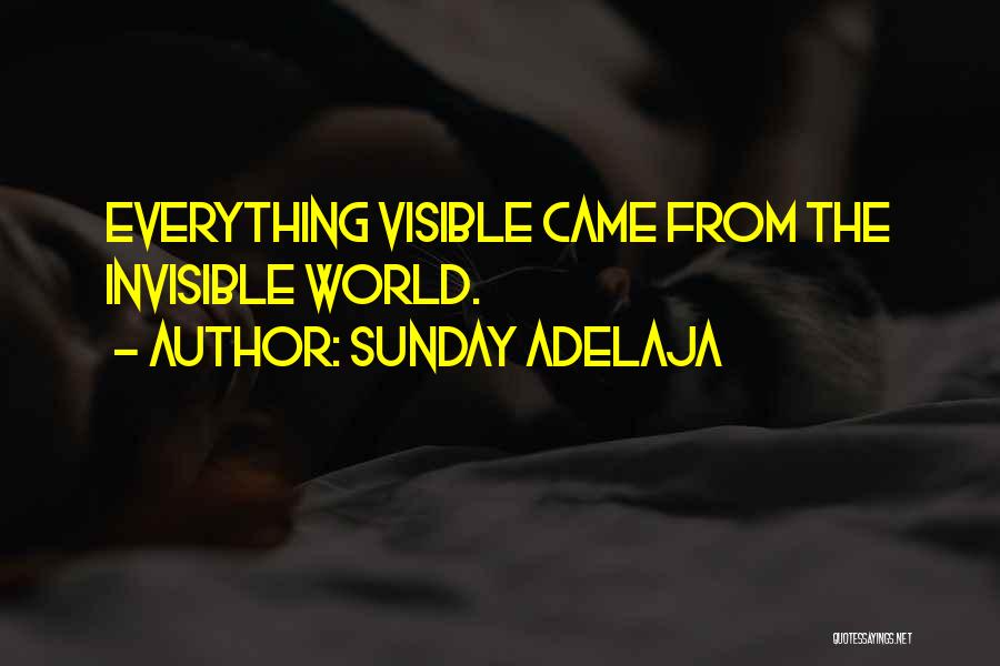 Sunday Adelaja Quotes: Everything Visible Came From The Invisible World.
