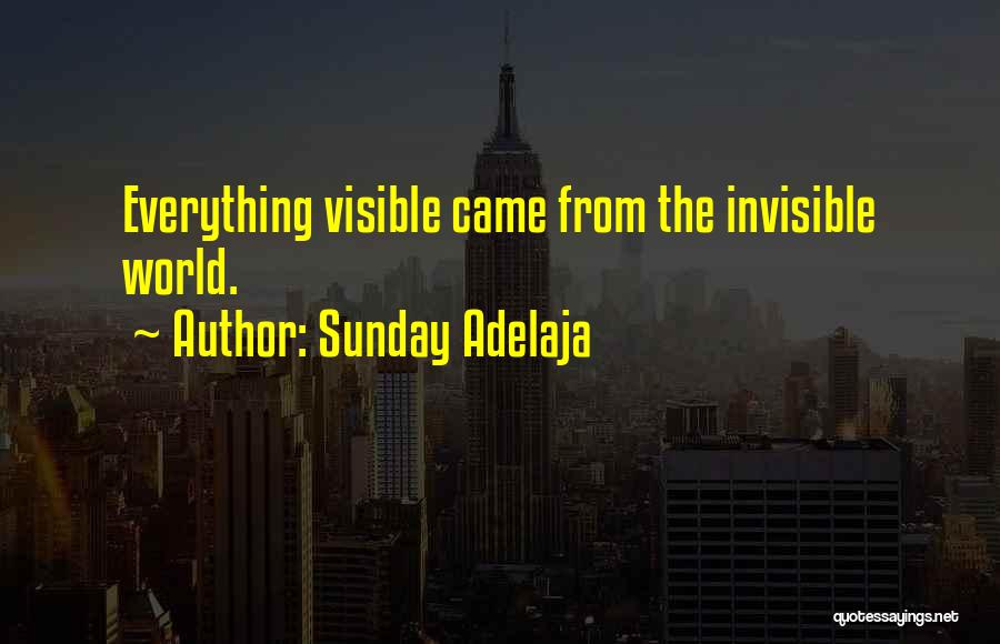 Sunday Adelaja Quotes: Everything Visible Came From The Invisible World.