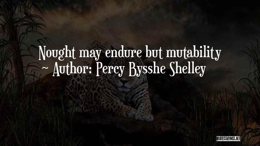 Percy Bysshe Shelley Quotes: Nought May Endure But Mutability