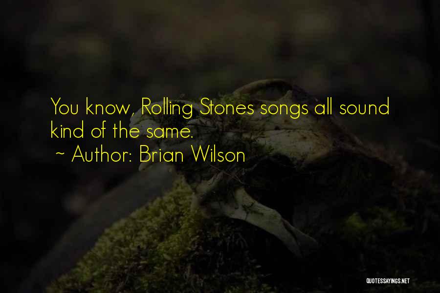 Brian Wilson Quotes: You Know, Rolling Stones Songs All Sound Kind Of The Same.