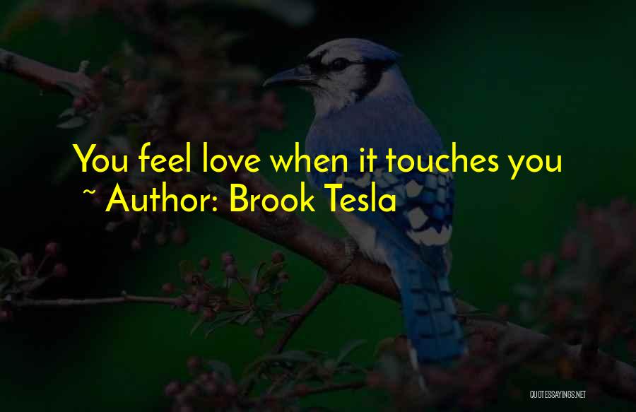 Brook Tesla Quotes: You Feel Love When It Touches You