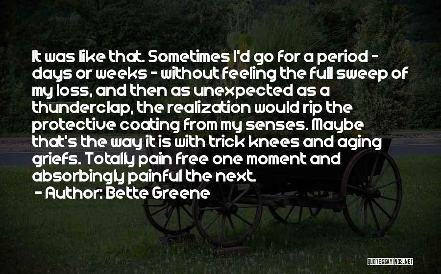 Bette Greene Quotes: It Was Like That. Sometimes I'd Go For A Period - Days Or Weeks - Without Feeling The Full Sweep