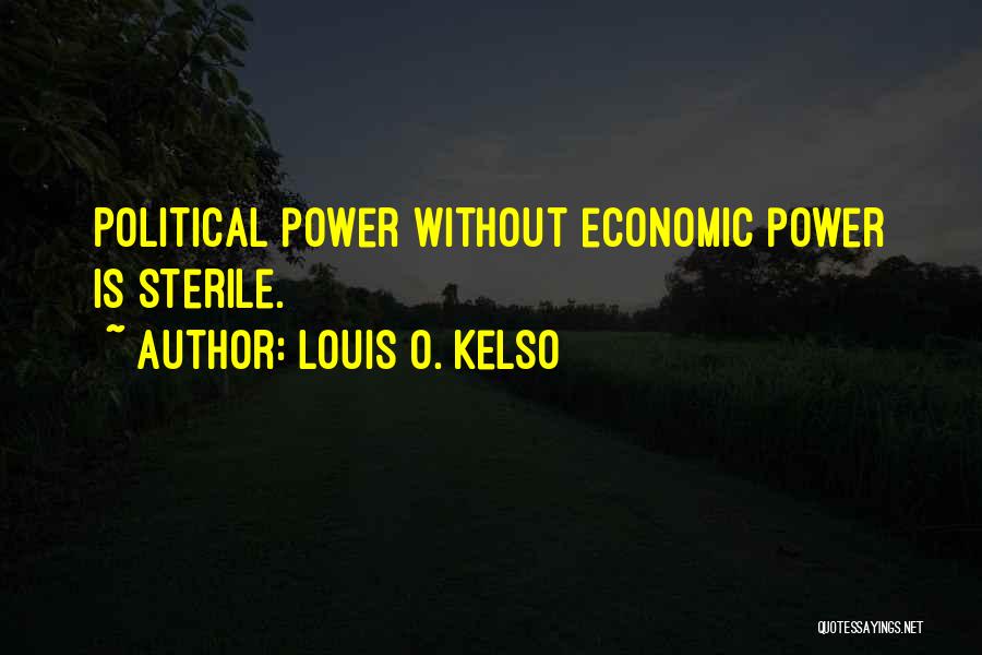 Louis O. Kelso Quotes: Political Power Without Economic Power Is Sterile.